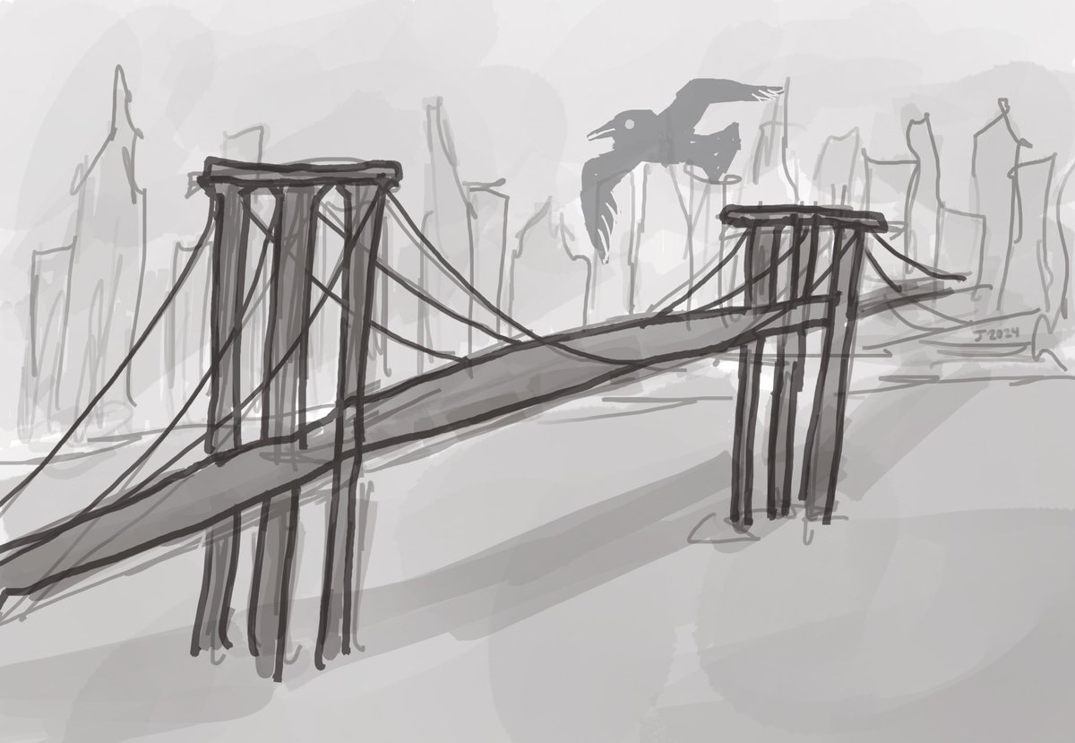 brooklyn bridge, based on the poem “The Bridge: To Brooklyn Bridge” by Hart Crane