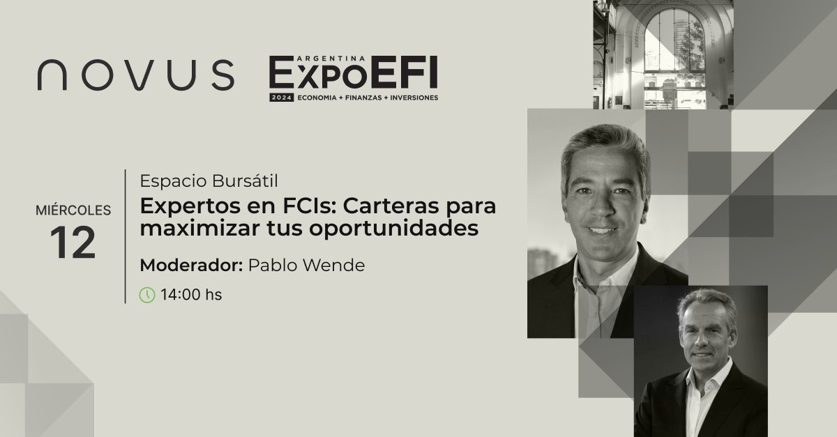 novus_am's tweet photo. ¡Falta poco para nuestro debut en @ExpoEFI con el gran @PabloWende y Sociedades Gerentes invitadas! Podés seguirnos vía YouTube! 🎥 https://t.co/jmvvL28JqQ