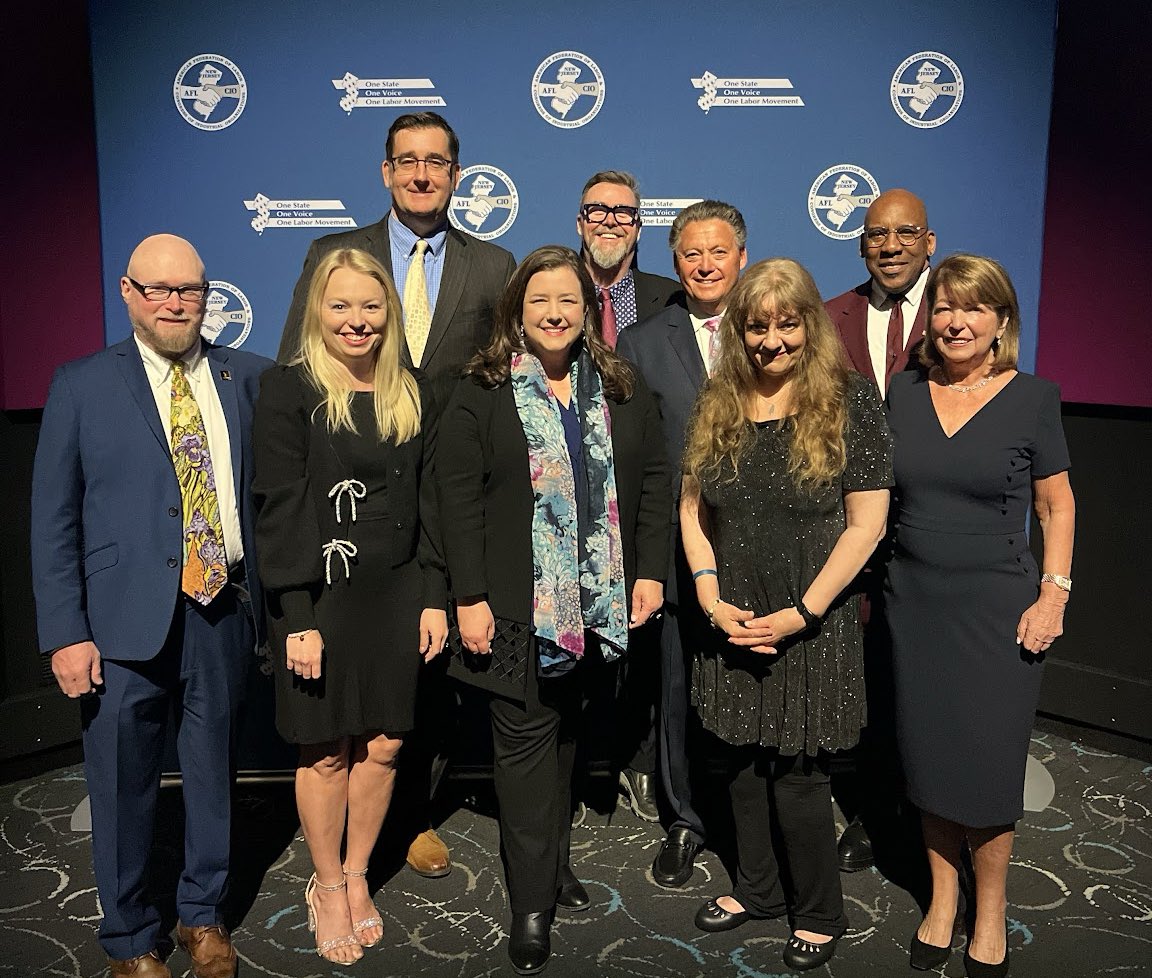 SAGAFTRANY's tweet photo. Congratulations to #SagAftra Chief Labor Policy Officer &amp; NYED Rebecca Damon for being honored with the Labor Award at the @NJAFLCIO 30th Annual Labor Awards Reception! https://t.co/uB0sOfNLJ4
