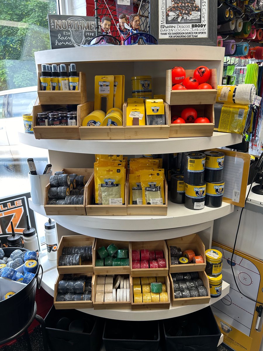 dykstrajoel's tweet photo. Nice clean display here at Sanderson’s Source For Sports in Orangeville. @hockeytape https://t.co/R3EcY7ofA3