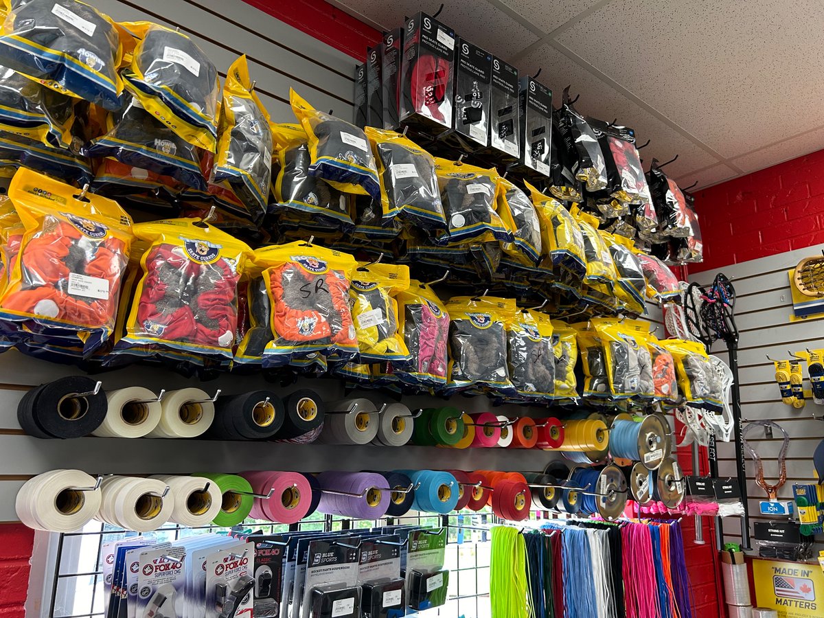 Nice clean display here at Sanderson’s Source For Sports in Orangeville. <a href="/hockeytape/">Howies Hockey</a>