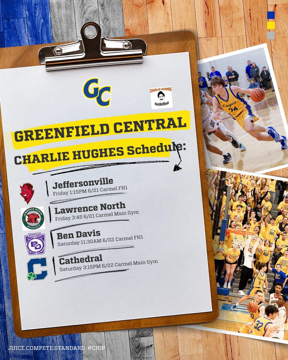 CougarHoops2's tweet photo. Charlie Hughes schedule next weekend. Come check us out! 🧃🏀
@IBCA_Coaches https://t.co/Uumv68TUj1