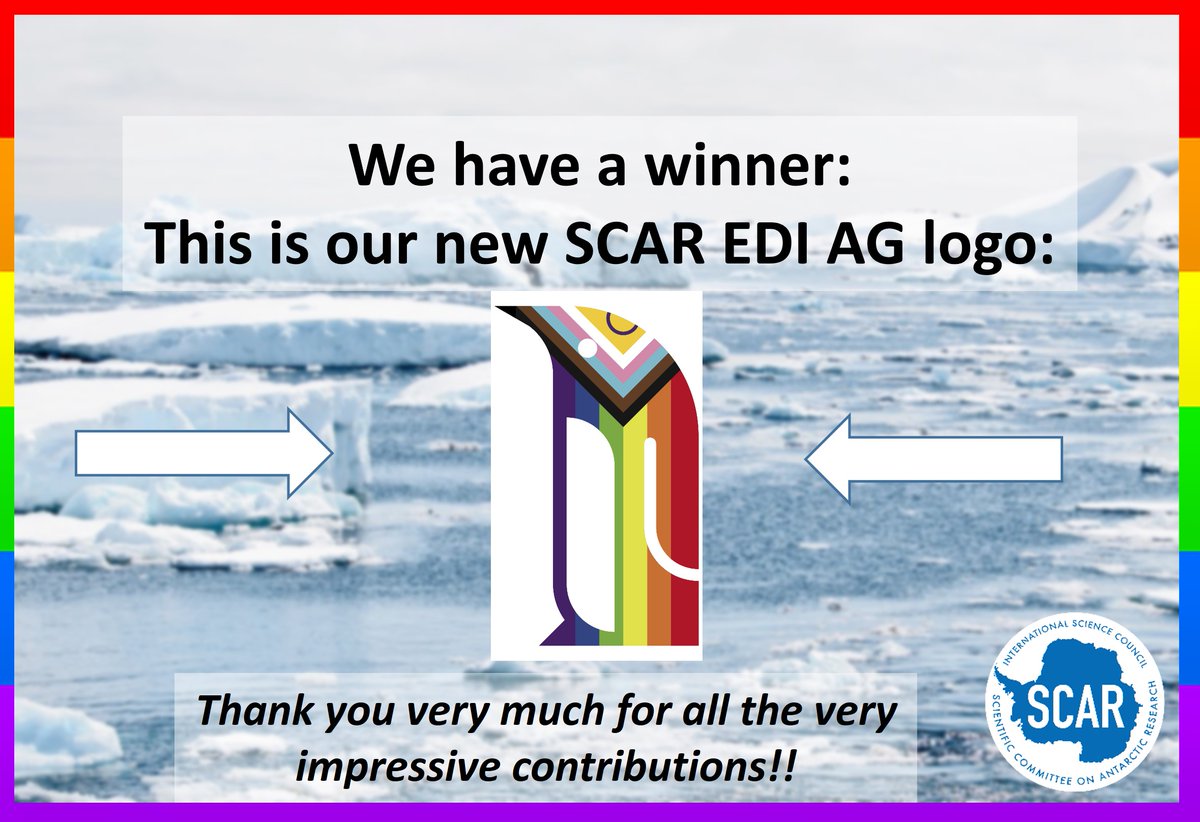 Scientific Committee on Antarctic Research (SCAR) (@scar_tweets) on Twitter photo 🖼️ Announcing the winner of the SCAR EDI logo competition 🖌️
We were blown away by the incredible number and creativity of the entries. Today, we're thrilled to unveil the new SCAR EDI AG logo designed by Katelyn Hudson.  🐧
Thank you to all participants!
#EDI #SCAREDI 🖼️ Announcing the winner of the SCAR EDI logo competition 🖌️
We were blown away by the incredible number and creativity of the entries. Today, we're thrilled to unveil the new SCAR EDI AG logo designed by Katelyn Hudson.  🐧
Thank you to all participants!
#EDI #SCAREDI