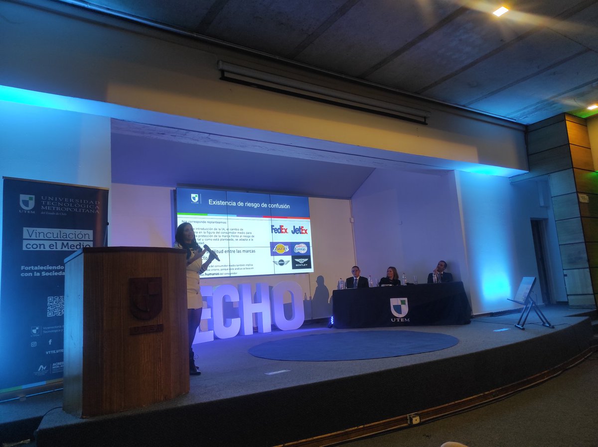 Exponiendo la profesora Mabel Cándano sobre la influencia de la IA en el derecho marcario
<a href="/utem/">UTEM</a>