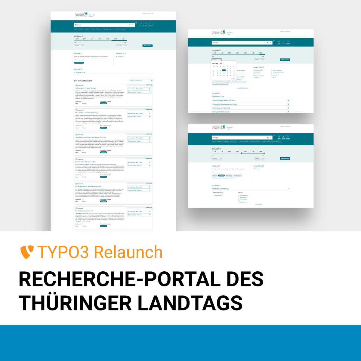 SimpleThings_de's tweet photo. Das Recherche-Portal des Thüringer Landtags erstrahlt im neuen Glanz. Hier lassen sich die #Webseiten des Thüringer Landtags durchsuchen. Auf der Basis des Suchservers Apache Solr wurde die Suche mit hilfreichen Filterfunktionen umgesetzt. https://t.co/rikFdYgVke https://t.co/tbzRwUaMdQ
