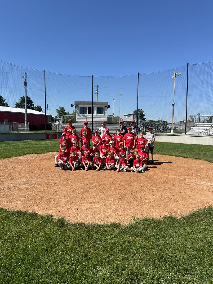 GroveBaseballCG's tweet photo. Session 1 absolutely brought it all week! We got better, and most importantly, had a lot of fun! A lot of DAWGS in this picture right here.
#MeanDogsBite #WonTheWeek https://t.co/Wz2MZCees8