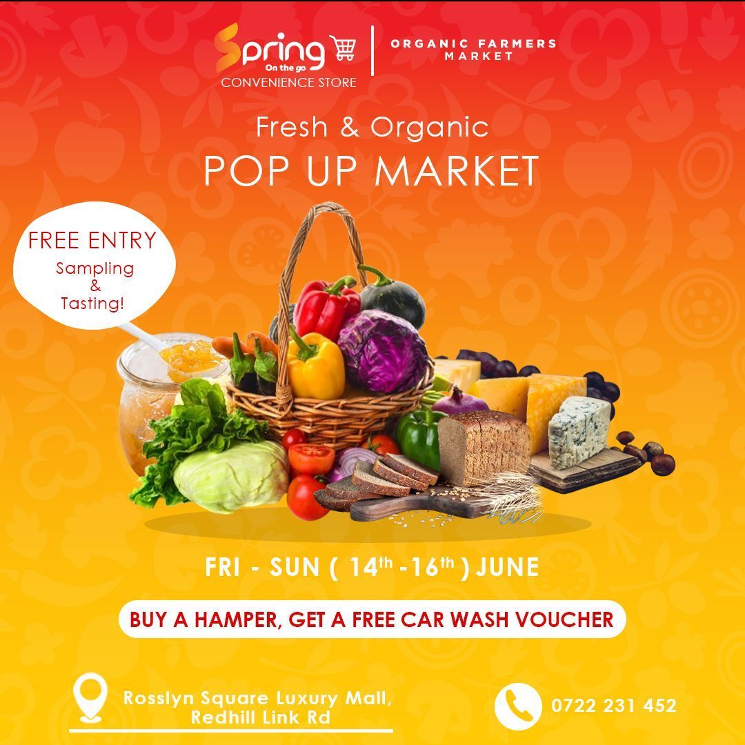 Springonthegoke's tweet photo. Exciting news alert!
We're happy to announce that we're extending the organic pop up market event to this upcoming weekend - Friday, Saturday, and Sunday! Don't miss out on the opportunity to explore #fresh&organic produce at #Springonthego!''
#Artisanalbreads#Sourdoughbread https://t.co/eRvya0FQqx