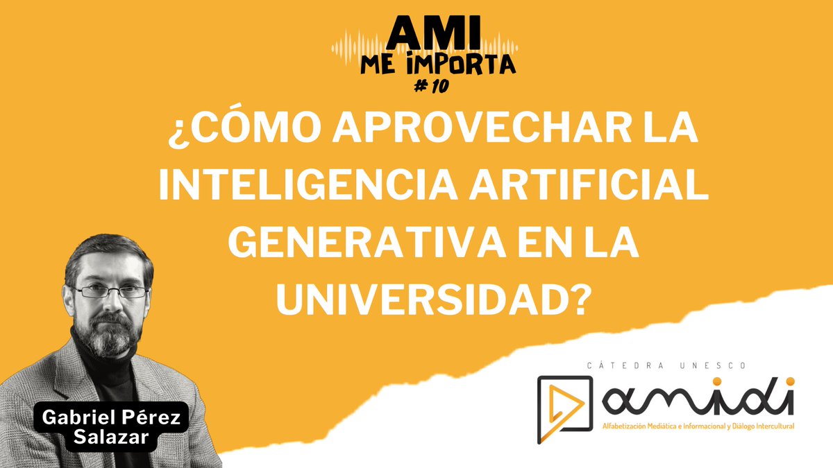 amidi_com's tweet photo. La popularización de la #InteligenciaArtificial generativa suscita incertidumbre sobre su adopción en las universidades.
En el episodio 10 de #AMIMeImporta charlamos con Gabriel Pérez Salazar, autor del libro «Uso del ChatGPT y otros LLMs en los entornos educativos».
Enlace ⬇️ https://t.co/6iYzksnG7P