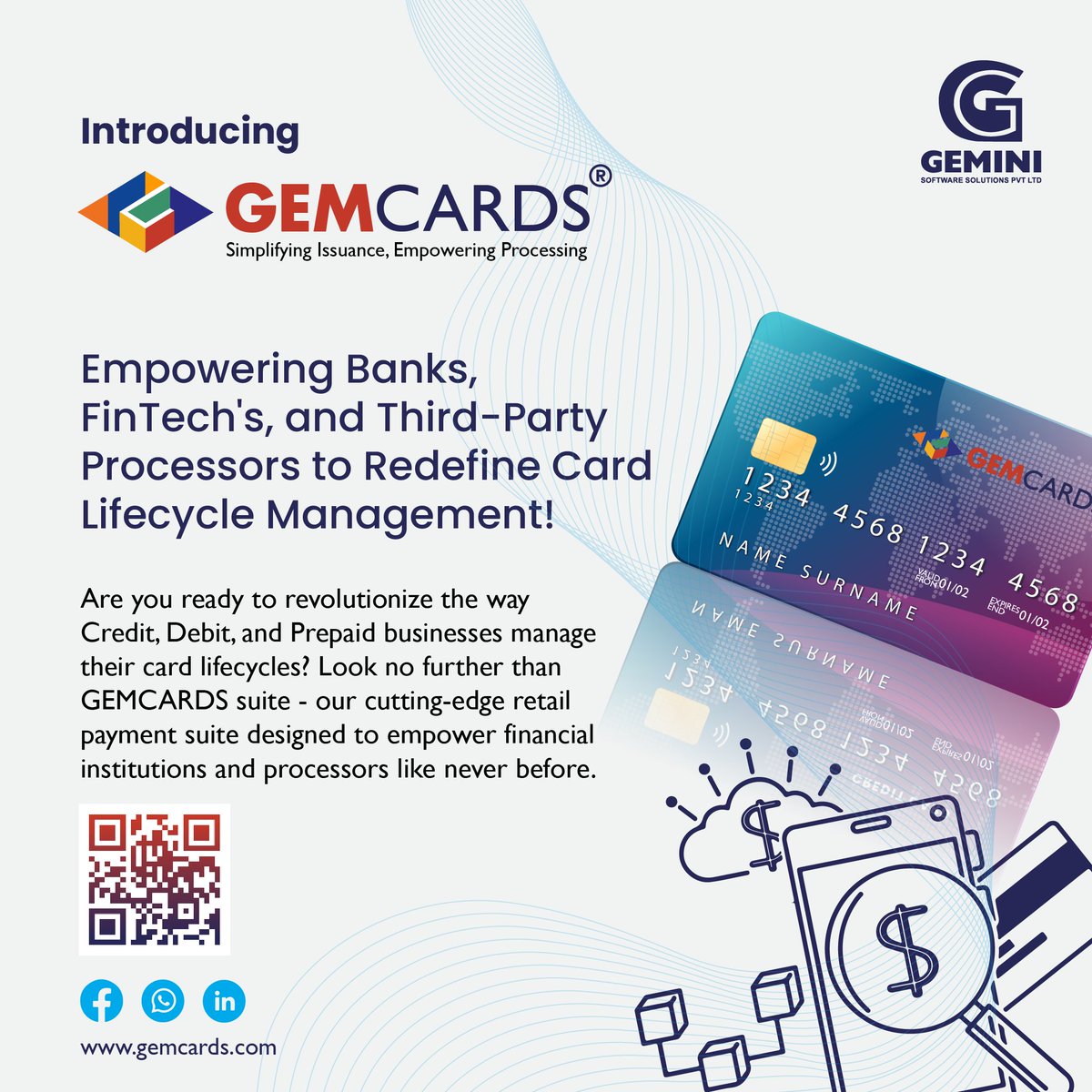 gemini_software's tweet photo. Elevate your business with GEMCARDS, Transforming card lifecycle management for banks, FinTech's, and processors. Streamline operations, enhance security, and innovate with customizable solutions. Scale up your future with us!

#GEMCARDS #CardLifecycleManagement #Fintech https://t.co/pPkYFMPiW9
