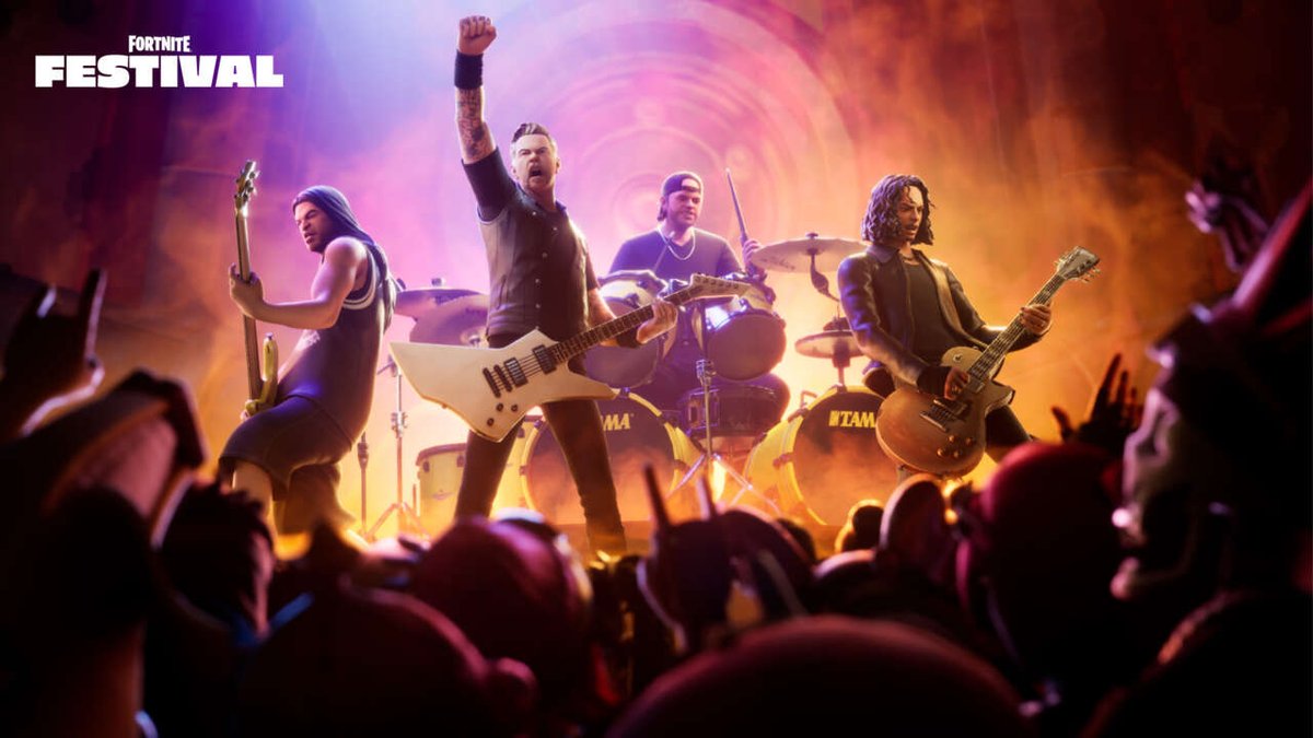 GameSpot's tweet photo. A Metallica Concert Is Coming To Fortnite This Month https://t.co/ZhbZMO8ABe https://t.co/TsnPbi1RAK