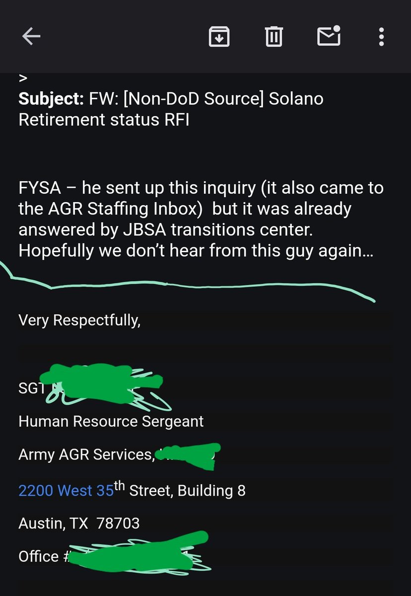 When human resources get tired of you calling on the status of the problem their office created and you fixed yourself, Lol  #goarmy #retired #NationalGuard it's all good .. in my rear view now #dd214blanket