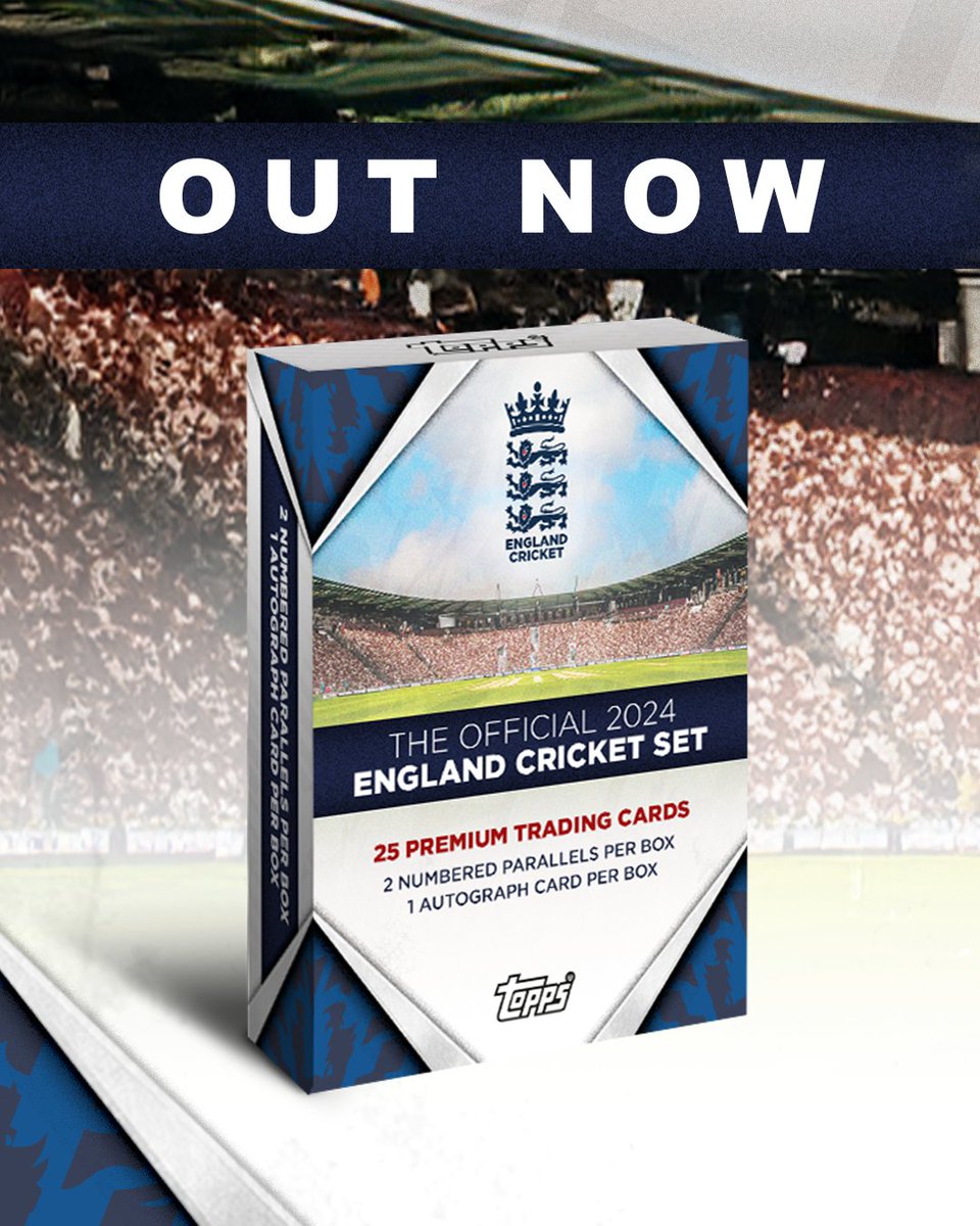 Topps_UK's tweet image. The 🆕 Topps England Cricket Team Set 2️⃣0️⃣2️⃣4️⃣ is OUT NOW!

✅ England Men
✅ England Women
✅ Cricketers from each format

Each box includes 2️⃣ Numbered Parallels and 1️⃣ Autograph card 🖊️

🔗 uk.topps.com/products/engla…

#Topps #EnglandCricket #TheHobby