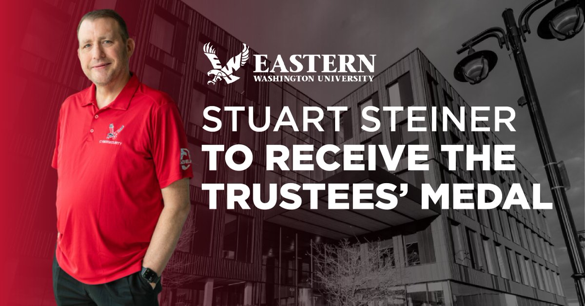 Dr. Stuart Steiner wins EWU's highest faculty honor, the Trustees' Medal! He's a renowned scholar, instructor, &amp; founder of our nationally recognized cybersecurity program.
Full Story: bit.ly/3XkhXgU
#EWUProud #EWUCybersecurity #EWU