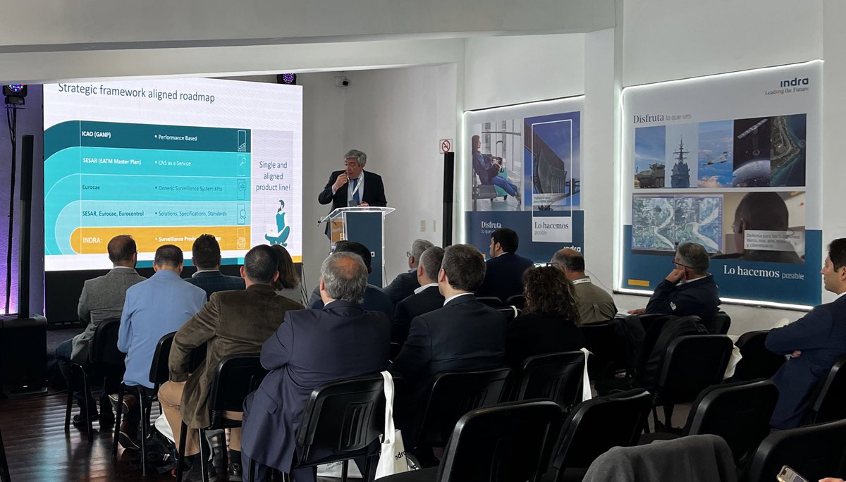 IndraenColombia's tweet photo. ¡Comenzamos nuestro Surveillance Workshop Latam 2024, en Bogotá! Durante 3 días y de la mano de nuestros expertos, explicaremos nuestras capacidades en materia de vigilancia radar, tráfico aéreo y defensa, con los cuales venimos acompañando a gobiernos y países de todo el mundo. https://t.co/ogfFmNZKUU