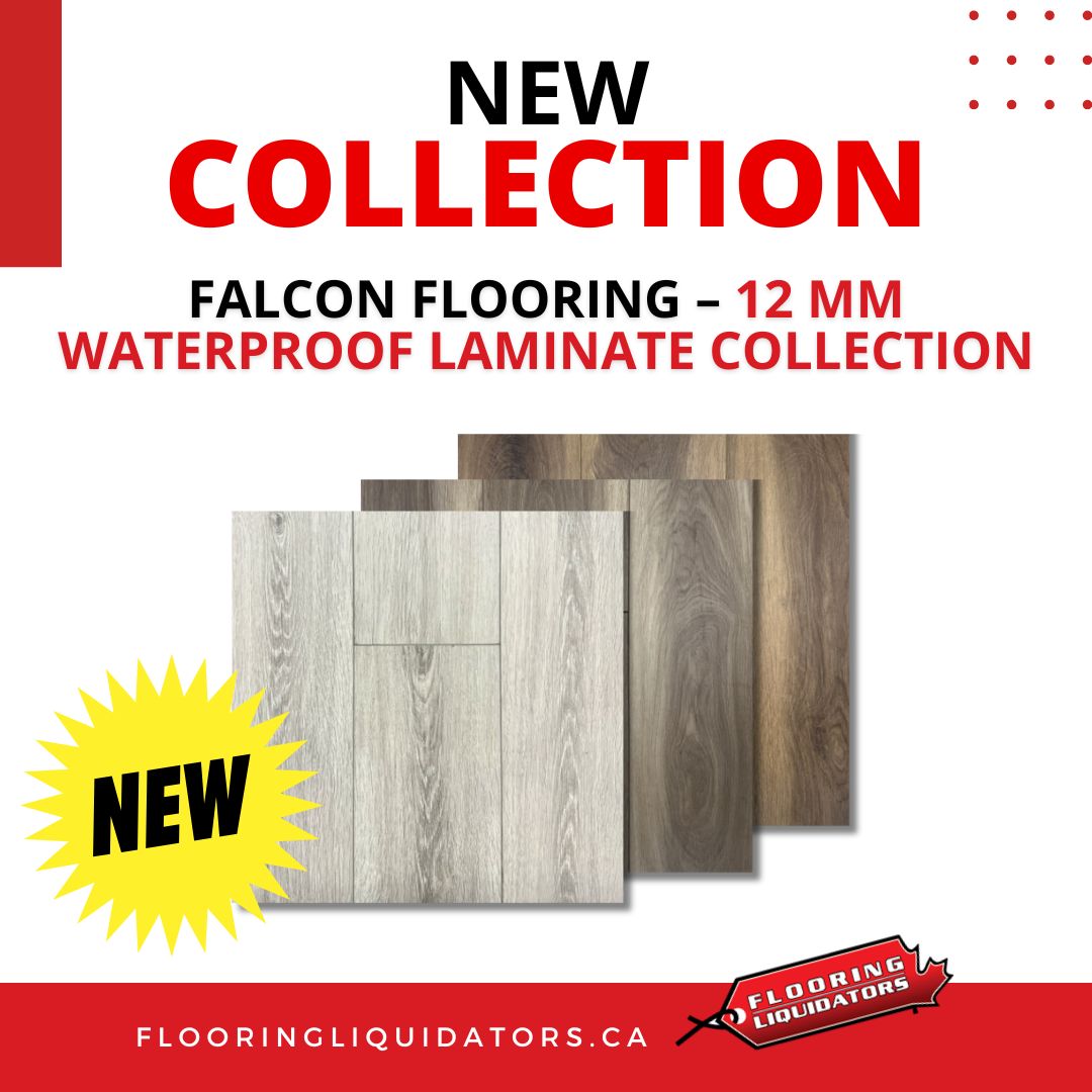 Exciting news! We're now carrying Falcon Flooring's 12mm Waterproof Laminate Collection. Experience the perfect blend of durability and style with this new collection. Shop today and make a splash with your floors! 🌟🏡