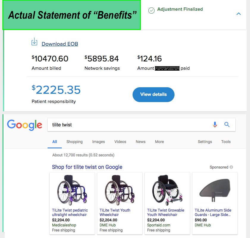 NatsMagicBones's tweet photo. @DGlaucomflecken It is possible to get a manual wheelchair. Getting insurance to pay their fair share is another story... https://t.co/AoG3EFfjZe