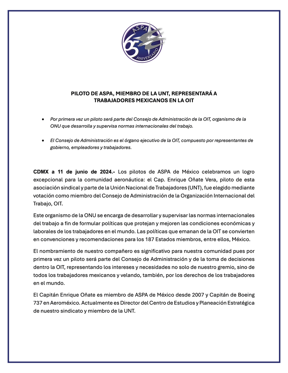 aspaprensa's tweet photo. Comunicado oficial https://t.co/sRpYTZohJo