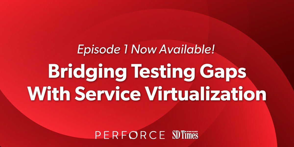 BlazeMeter's tweet image. Don’t miss the first Perforce microwebinar with SD Times! Learn how to eliminate dependencies to test faster and more completely with service virtualization. Tune in here: sdtimes.com/microwebinar-s… #ContinuousTesting #AppTesting #AppQuality