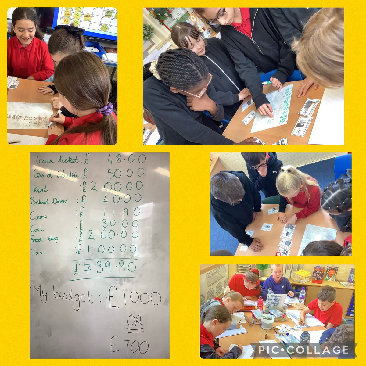 FPMrsMcMillan's tweet photo. We have learning about budgeting during My Money Week. What can we do if we don’t have enough, and what should we do if we have extra money? Some interesting ideas about shopping for the best deals, and starting emergency-savings accounts. @MissDoyle_Falla @FallaParkSchool https://t.co/X9oO30tqtc