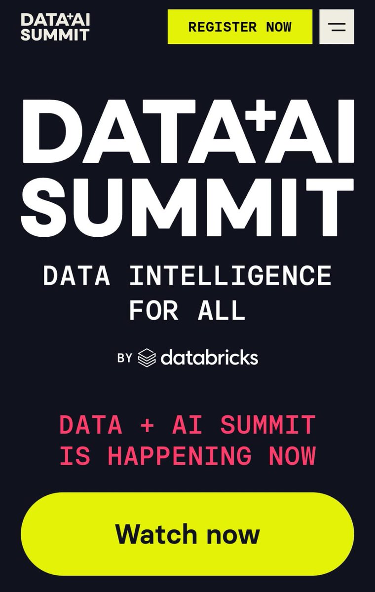 marcusborba's tweet photo. .@databricks #Data+#AI Summit is taking place this week in San Francisco. 
 
If you weren't able to go in person, you can watch it virtually for free: 

https://t.co/4zdjRvX79X

@mvollmer1 @CurieuxExplorer @Eli_Krumova @CatherineAdenle @FmFrancoise @AkwyZ @avrohomg @Nicochan33 https://t.co/pu4aXzLB58