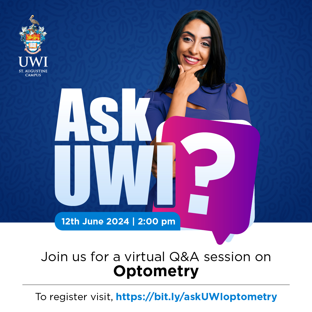 Join  our virtual info session this afternoon, "Ask UWI about Optometry,” and discover  everything you need to know about pursuing a career in eye care and  vision science!

Reserve your spot now by clicking the registration link below: bit.ly/askUWIoptometry