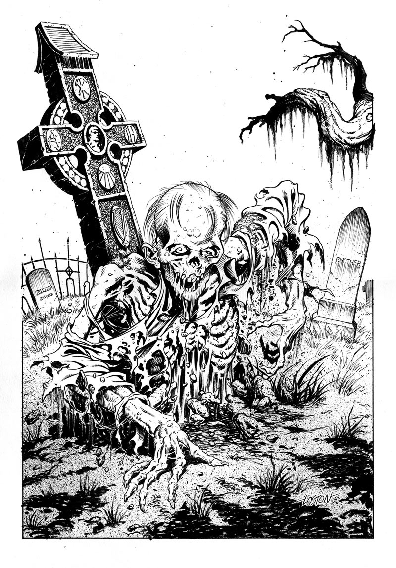 Loston_Wallace's tweet photo. #zombie #halloween #eccomics #Wrightson
My old zombie commission from 2002. Betcha can tell that I am a fan of "Ghastly" Ingles and Bernie Wrightson, eh? :) @YoDanno @DaddyRolleda1 @NLogan77 https://t.co/UAYBNXywli