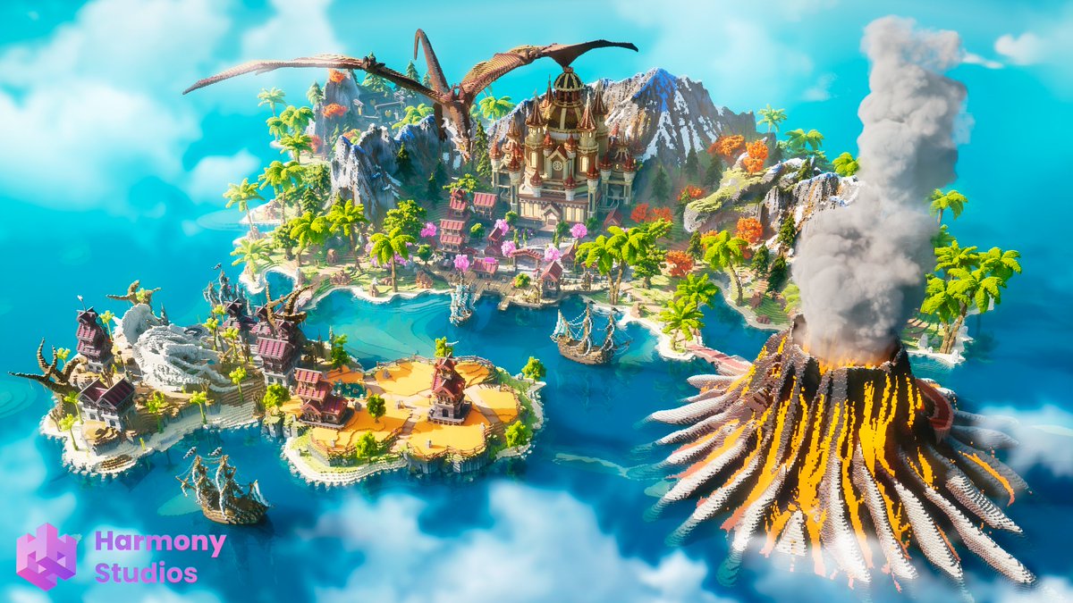 HarmonyTeamMC's tweet photo. Mystic Kingdom 🏰

The biggest and most complete spawn for your server, with decorations everywhere!
📷Render: @iAleM_ 

🛒: https://t.co/wba414XLQ0

#Minecraft #Minecraftbuilds #Minecraft軍事部 https://t.co/GohYAD0vYo