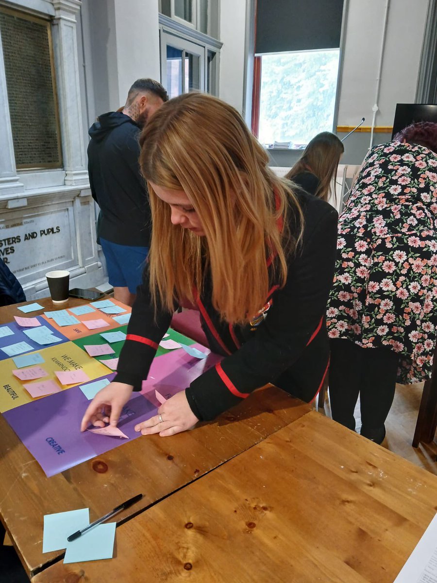 StJoAcad's tweet photo. S4 pupils assisted at the @MakeKilmarnock Alliance Money Event today. An opportunity to engage with members of our local communities and participate in discussions. #Respect #Equality #PupilVoice https://t.co/lYFkBOV6x7