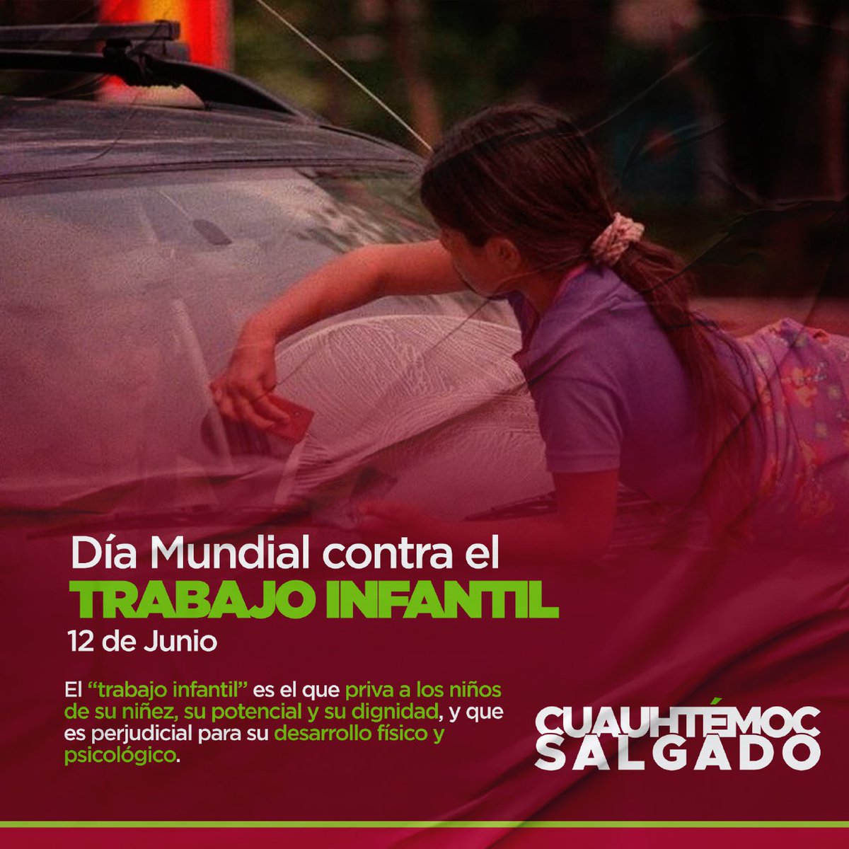 CuauhtemocSR's tweet photo. Los niños y niñas no deben trabajar, deben estudiar 

¡Protejamos a los niños del #TrabajoInfantil! https://t.co/ypZ10J6ZE4