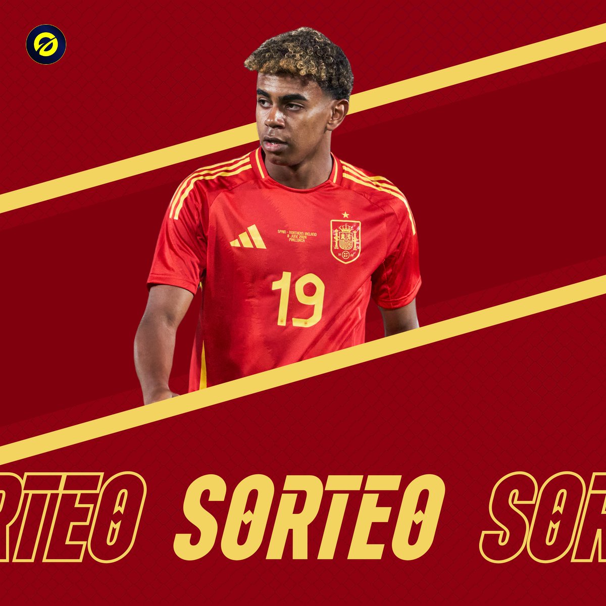 🎁 ¡𝐑𝐄𝐆𝐀𝐋𝐀𝐌𝐎𝐒 𝐋𝐀 𝐂𝐀𝐌𝐈𝐒𝐄𝐓𝐀 𝐃𝐄 𝐄𝐒𝐏𝐀𝐍̃𝐀! 🇪🇸

Si hoy gana España con gol de Lamine Yamal, regalamos su camiseta entre los que den RT y nos sigan.

🍀 ¡Mucha suerte a todos! #EURO2024