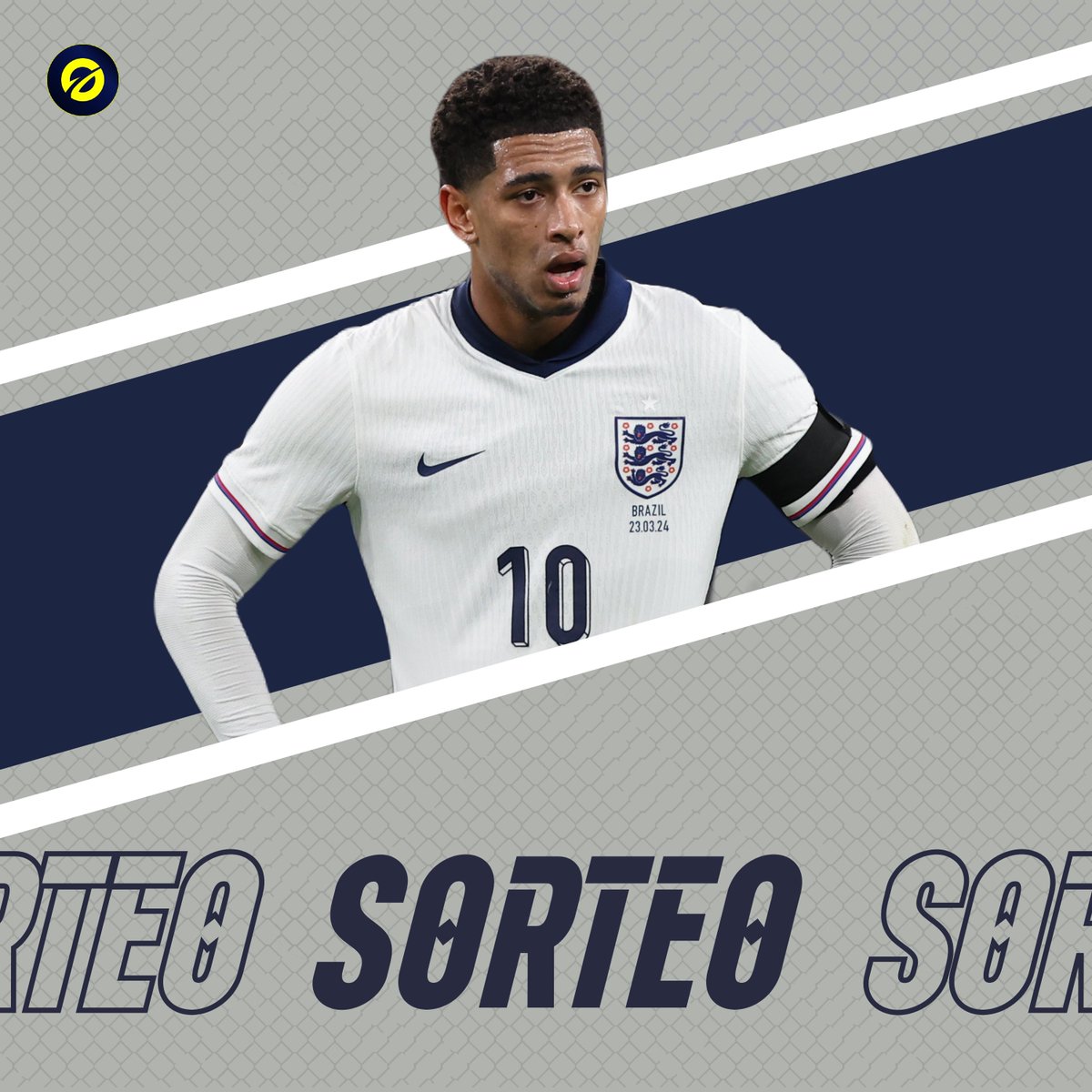 Offsider_ES's tweet photo. 🎁 ¡𝐑𝐄𝐆𝐀𝐋𝐀𝐌𝐎𝐒 𝐋𝐀 𝐂𝐀𝐌𝐈𝐒𝐄𝐓𝐀 𝐃𝐄 𝐈𝐍𝐆𝐋𝐀𝐓𝐄𝐑𝐑𝐀! 🏴󠁧󠁢󠁥󠁮󠁧󠁿

Si hoy gana Inglaterra con gol de Bellingham, regalamos su camiseta entre los que den RT y nos sigan.

🍀 ¡Mucha suerte a todos! #EURO2024 https://t.co/FfKHLi8aSg