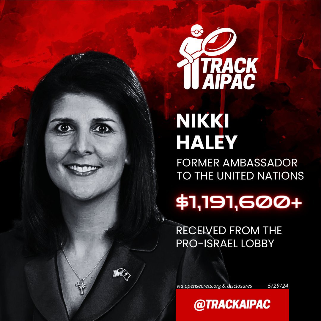 <a href="/NikkiHaley/">Nikki Haley</a> #NakbaNikki speaks for the genocidal Israeli government:
