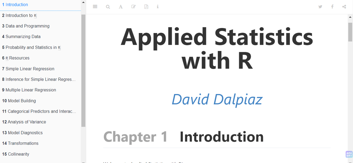 Verukita1's tweet photo. 📕 Applied Statistics with R (Book Open access).
By David Dalpiaz
👉https://t.co/tKliFs0DJp
#AcademicChatter #postdoc #Bioinformatics #neuroscience #phdvoice #DataSicence #statistics #python #rstats #machinelearning #python #R #DataVisualization #artificialintelligence #PhD https://t.co/dwO3k5jhui