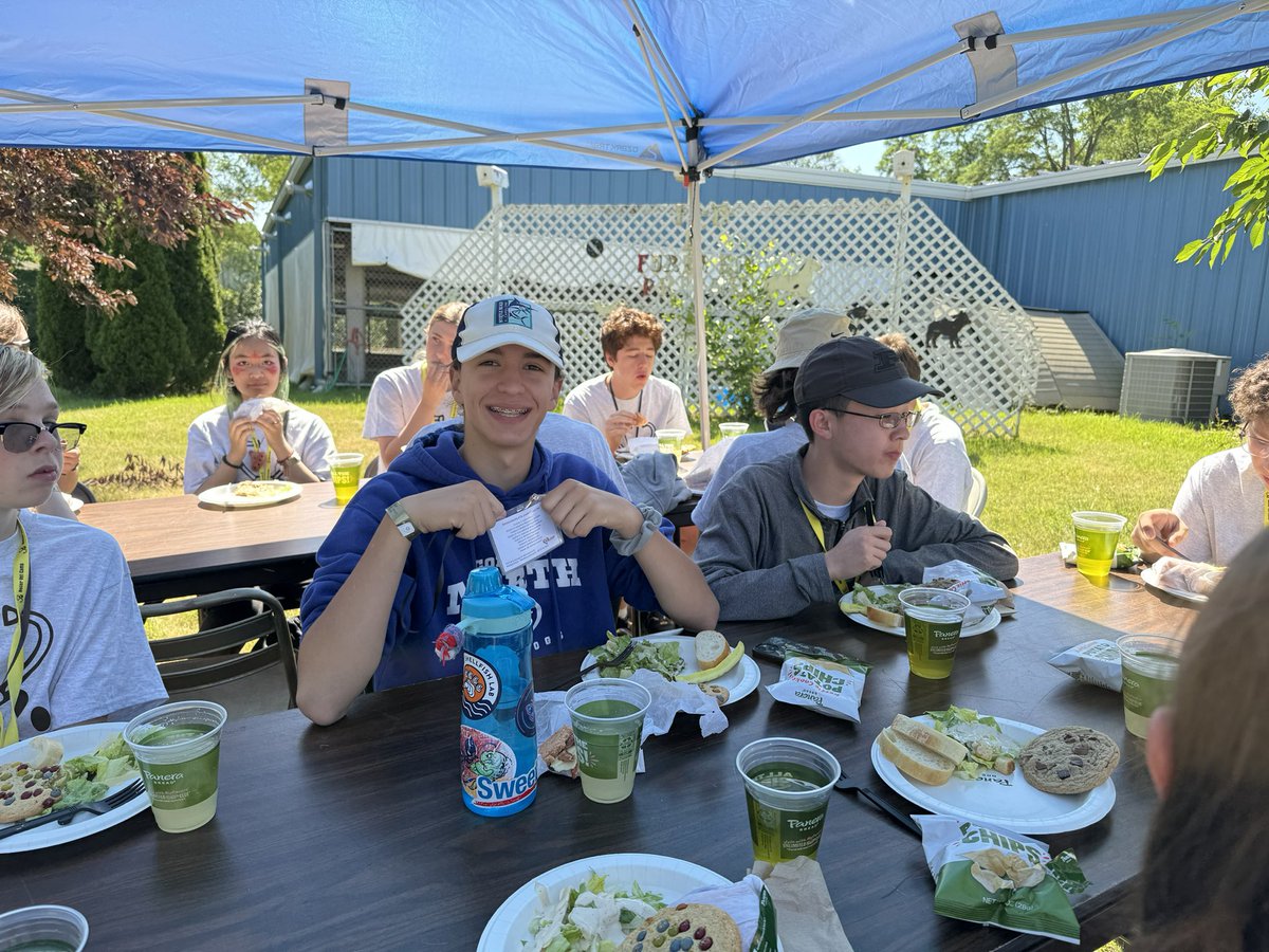 BoilerVetCamp's tweet photo. #TeamCash getting a quick meal before starting the fun!

#lifeatpurdue #boilervetcamp #pucvm #boilerup https://t.co/SWrXgvyIjs