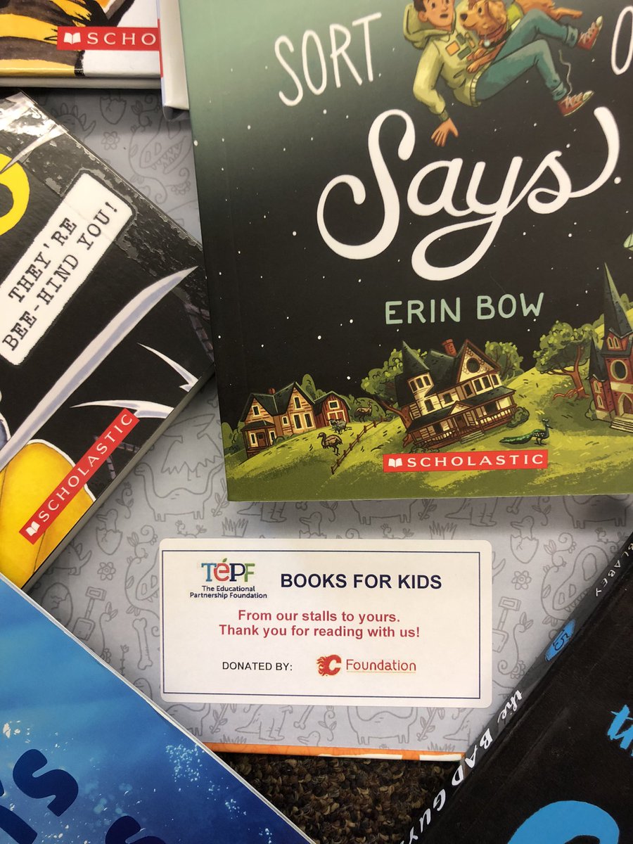 CbeVillage's tweet photo. Thank you  @TEPFoundationAB 
@FlamesFdn for helping to support the literacy needs at our school. We are so grateful to organizations that support our students. #ItTakesAVillage 
#wearecbe https://t.co/hDLT47rs2V