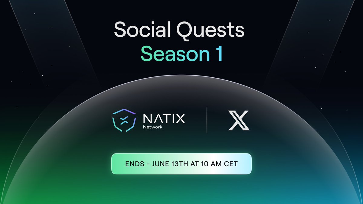 Social Quests Season 1 ends June 13, 10am CET 🚨

With $NATIX TGE nearly upon us, we decided to cancel Cycle 2 and conclude Season 1 of Social Quests ❌

Rest assured a better, upgraded version of Social Quests will return in the future for Season 2 💪

Stay tuned 👀