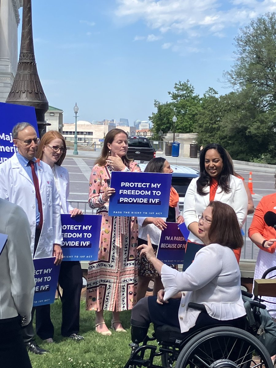 ASRM_org's tweet photo. We are so grateful to @SenDuckworth and her team for fighting for the right to boils the families of our choice. #IVFForAll https://t.co/KKLbMR60TB