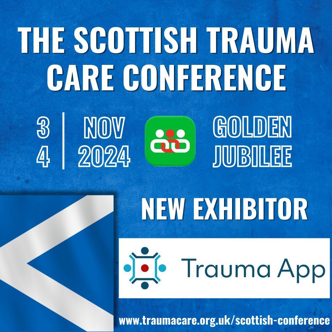 Trauma Care Charity UK (@traumacareuk) on Twitter photo <a href="/thetraumaapp/">Trauma App</a> is exhibiting at The Scottish Trauma Care Conference!
The home of the Trauma app, the digital scribing solution, developed in collaboration with 4 MTCs in the <a href="/ScotTraumaNwk/">Scottish Trauma Ntwk</a>.
Go to thetraumaapp.com to know more
Want to join them?
traumacareuk.typeform.com/scotlandexhibit <a href="/thetraumaapp/">Trauma App</a> is exhibiting at The Scottish Trauma Care Conference!
The home of the Trauma app, the digital scribing solution, developed in collaboration with 4 MTCs in the <a href="/ScotTraumaNwk/">Scottish Trauma Ntwk</a>.
Go to thetraumaapp.com to know more
Want to join them?
traumacareuk.typeform.com/scotlandexhibit