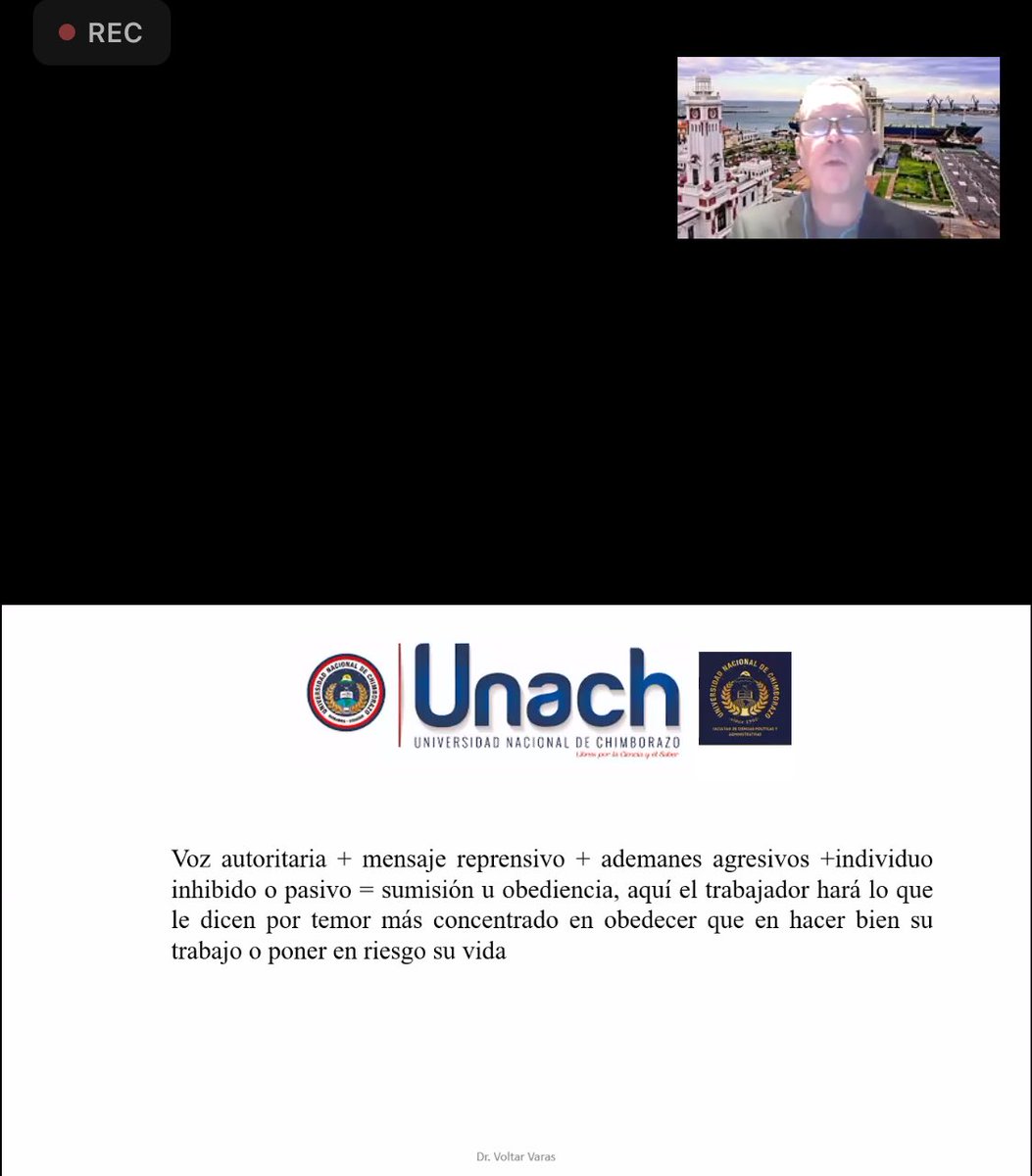 #Academia
Webinar Phd. Voltar Varas Violante. Con el tema: “Impacto emocional de la comunicación; intención, palabras y significantes” organizado por la #Carrera_de_Comunicación de la #Unach