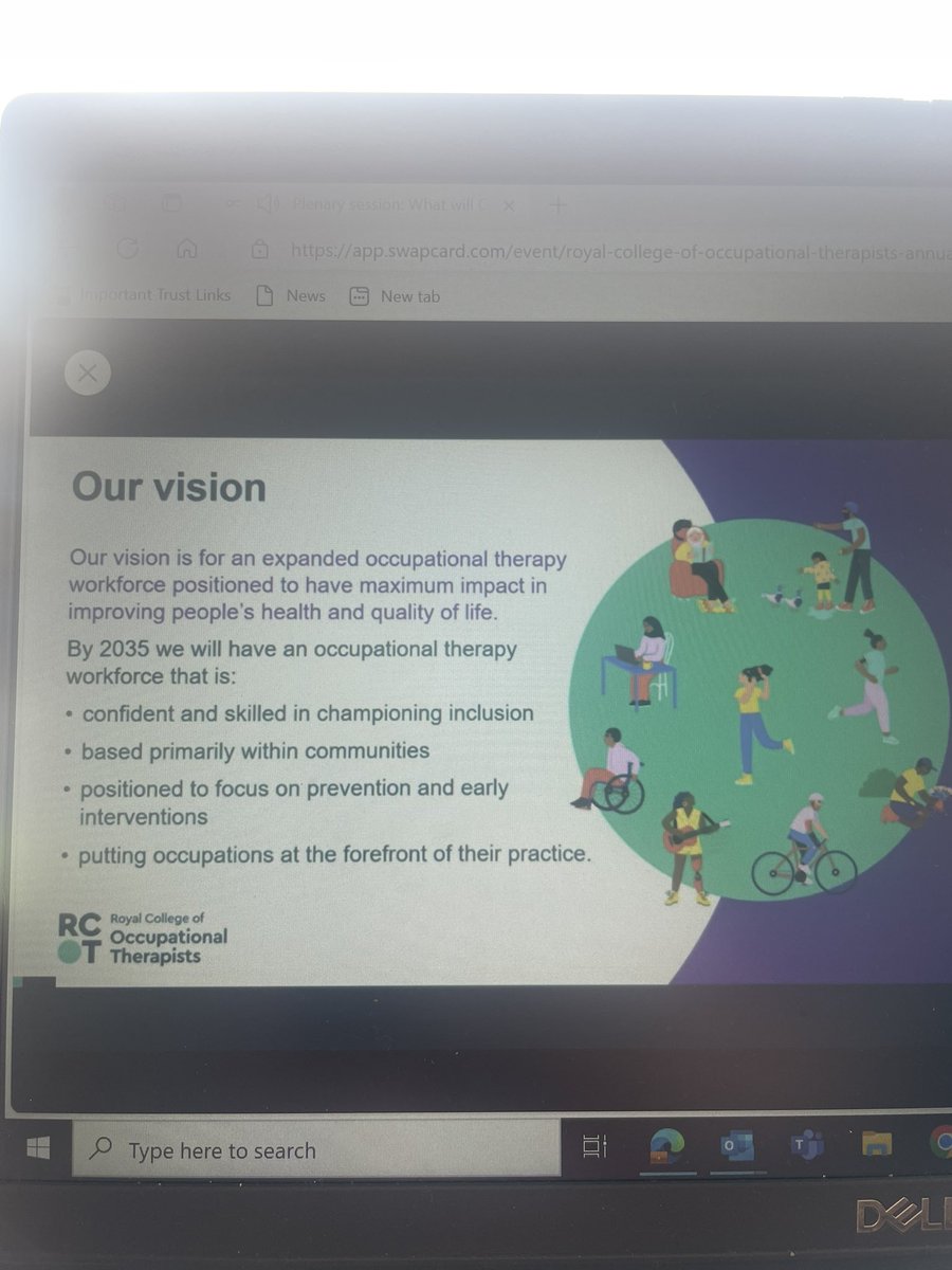 A long but thought provoking day. Key takeaways
- get comfortable with uncertainty but more comfortable with empowering change to demonstrate the value of our contribution 
- our future OT profile is determined by action - and action by us. Let’s do this 🌟
#RCOT2024