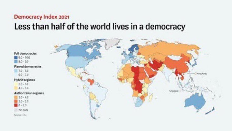 ga_richardson's tweet photo. Monarchies dominate top spots in @TheEIU democracy index. For #CANZUK π¨π¦π¦πΊπ³πΏπ¬π§ (135m) & all 15 #KingsRealms (146m), our #ConstitutionalMonarchy is a symbol of the evolution of our modern democratic society. No better form of governance has ever been devised. @EnduringCrownCW https://t.co/OCXsCqr5v2