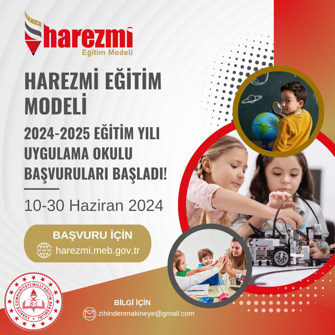 harezmimodeli34's tweet photo. Harezmi Eğitim Modeli uygulama okulu olmak için başvuru sürecimiz başlamıştır. 
@Yusuf__Tekin
@farukyelkenci 
@istanbulilmem 
@MucahitYentur 
@DilekMaden11 
@ist_arge https://t.co/SXc346ANpj