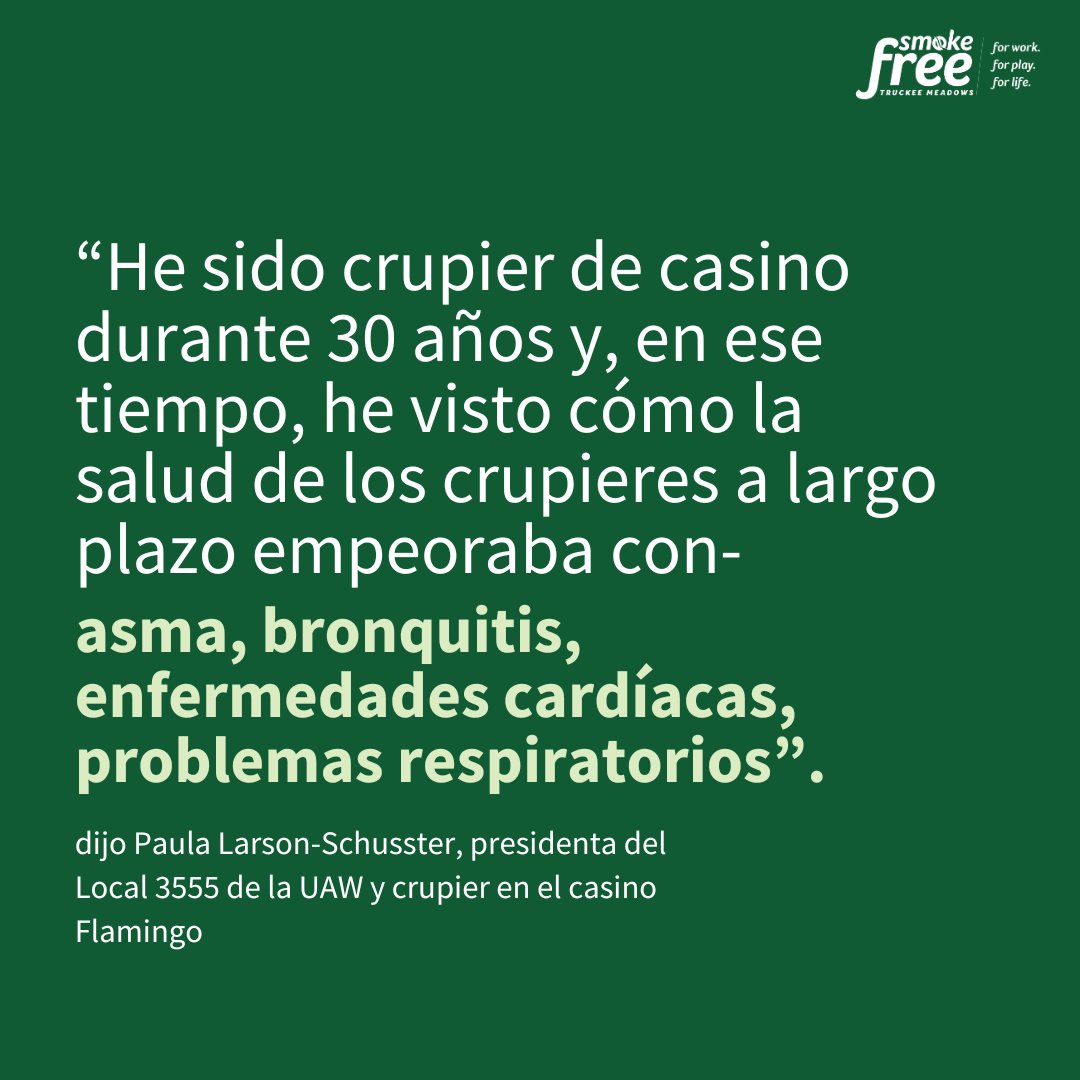 SmokeFree_TM's tweet image. As talk about smoke-free workplaces in Nevada picks up, others are joining the discussion. The United Auto Workers, representing nearly 3,000 casino workers across large establishments are speaking up. Visit our website to be a part of the change! brnw.ch/21wKGXw