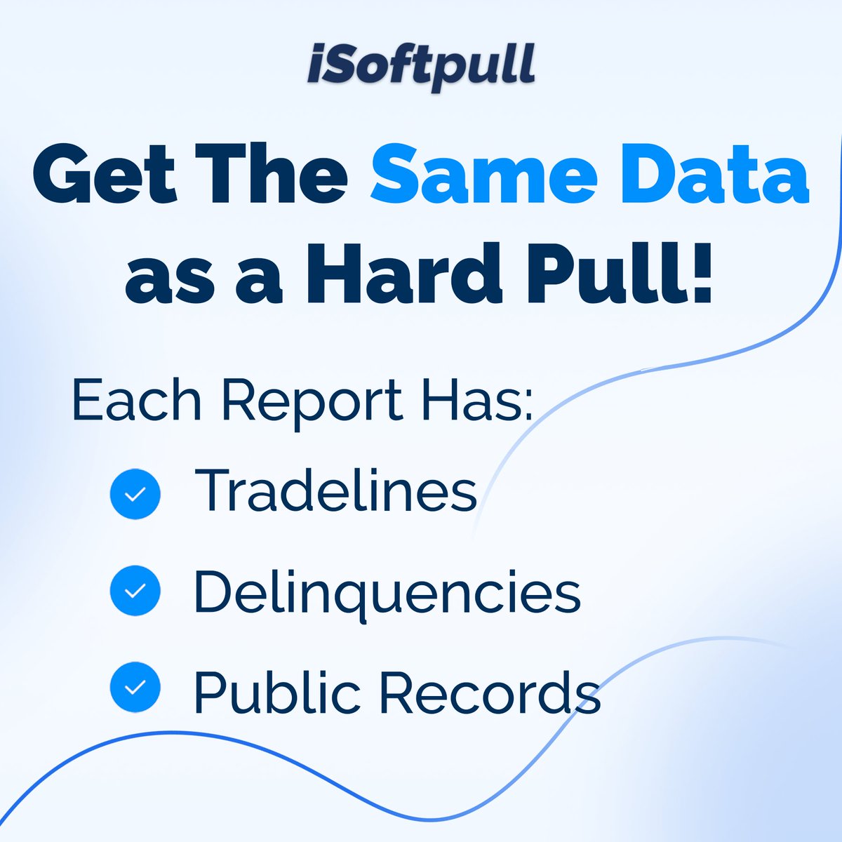 isoftpull's tweet photo. Looking for powerful credit reporting software to efficiently pre-qualify potential leads? iSoftpull delivers comprehensive reports featuring all tradelines, delinquencies, and public records. Create a demo account at https://t.co/rVhu9ZGGRZ  and arrange an introductory call. https://t.co/4QSm9lk9cZ