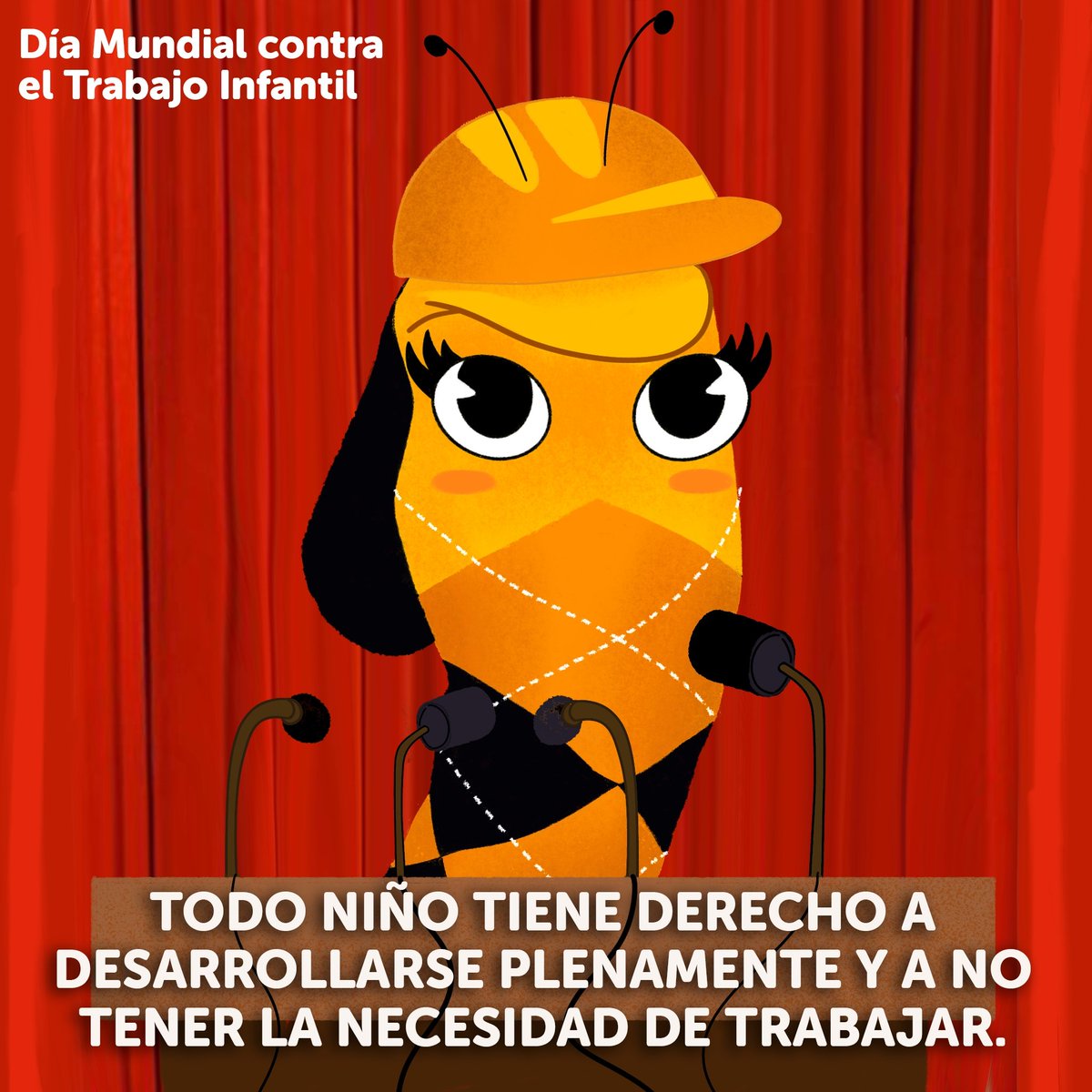 🧦Hoy es el Día Mundial contra el Trabajo Infantil y queremos recordarte que los niños y niñas tienen derecho a jugar, aprender, desarrollarse, sin tener que trabajar. 

🦸🏽‍♀️Les cuento que este día se conmemora por el aniversario de la adopción del Convenio 182 de la OIT, sobre las