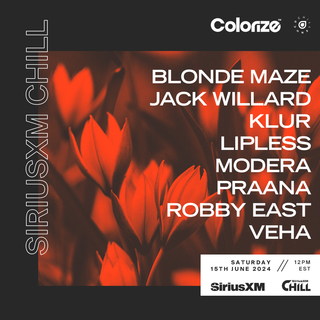 So happy to announce another Colorize x Enhanced Chill takeover on <a href="/SIRIUSXM/">SiriusXM</a> this coming Saturday 18th June at 12pm EST! 🙌 

Tune in to 8 hours of mixes from <a href="/blondemaze/">Blonde Maze</a>, <a href="/jackwillard/">Jack Willard</a>, <a href="/klur_music/">Klur</a>, <a href="/LiplessMusic/">Lipless</a>, <a href="/ModeraMusic/">Modera Music</a>, <a href="/praanamusic/">PRAANA</a>, <a href="/robbyeast/">Robby East</a>, VEHA. Tune in! 💃