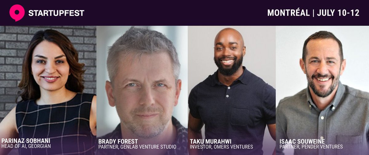 Startupfest (@startupfest) on Twitter photo Top AI investors will debate hot takes in an audience-participatory format at GPFest's Gen AI - Spicy Takes for a Red Hot Space with <a href="/brady/">brady forrest</a> <a href="/PariAIML/">Parinaz Sobhani</a> <a href="/sonofsarah/">Isaac Souweine</a>
@Pender_Ventures <a href="/banquenationale/">Banque Nationale</a>
📅 July 10-12, Montréal
🔗 Register now: bit.ly/3VozN15
#Startupfest Top AI investors will debate hot takes in an audience-participatory format at GPFest's Gen AI - Spicy Takes for a Red Hot Space with <a href="/brady/">brady forrest</a> <a href="/PariAIML/">Parinaz Sobhani</a> <a href="/sonofsarah/">Isaac Souweine</a>
@Pender_Ventures <a href="/banquenationale/">Banque Nationale</a>
📅 July 10-12, Montréal
🔗 Register now: bit.ly/3VozN15
#Startupfest