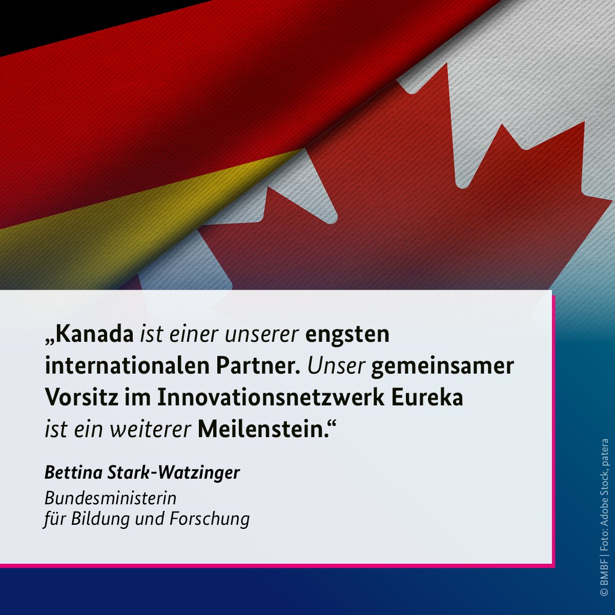 BMBF (@bmbf_bund) on Twitter photo 🇨🇦🇩🇪 In den Bereichen Forschung und Innovation kooperieren unsere zwei Länder schon jetzt sehr eng. Im Juli geht es los mit unserem gemeinsamen Vorsitz bei #Eureka. Das nennt BM <a href="/starkwatzinger/">Bettina Stark-Watzinger</a> zu Recht einen Meilenstein, auch für das <a href="/EUREKA_NETWORK/">Eureka</a>. <a href="/NRC_CNRC/">NRC Canada</a> #Kanada #Canada 🇨🇦🇩🇪 In den Bereichen Forschung und Innovation kooperieren unsere zwei Länder schon jetzt sehr eng. Im Juli geht es los mit unserem gemeinsamen Vorsitz bei #Eureka. Das nennt BM <a href="/starkwatzinger/">Bettina Stark-Watzinger</a> zu Recht einen Meilenstein, auch für das <a href="/EUREKA_NETWORK/">Eureka</a>. <a href="/NRC_CNRC/">NRC Canada</a> #Kanada #Canada