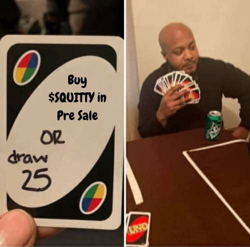 SquittySol's tweet photo. Choices, choices... 🤔 
Buy $SQUITTY in Pre Sale or draw 25 cards. The smart move is obvious! 🐿️💸 

We are airdropping to wallets who RT + Follow Our Page + Drop their SOL Address

#Squitty #PreSale #CryptoHumor #Solana https://t.co/7urDty4Y5b