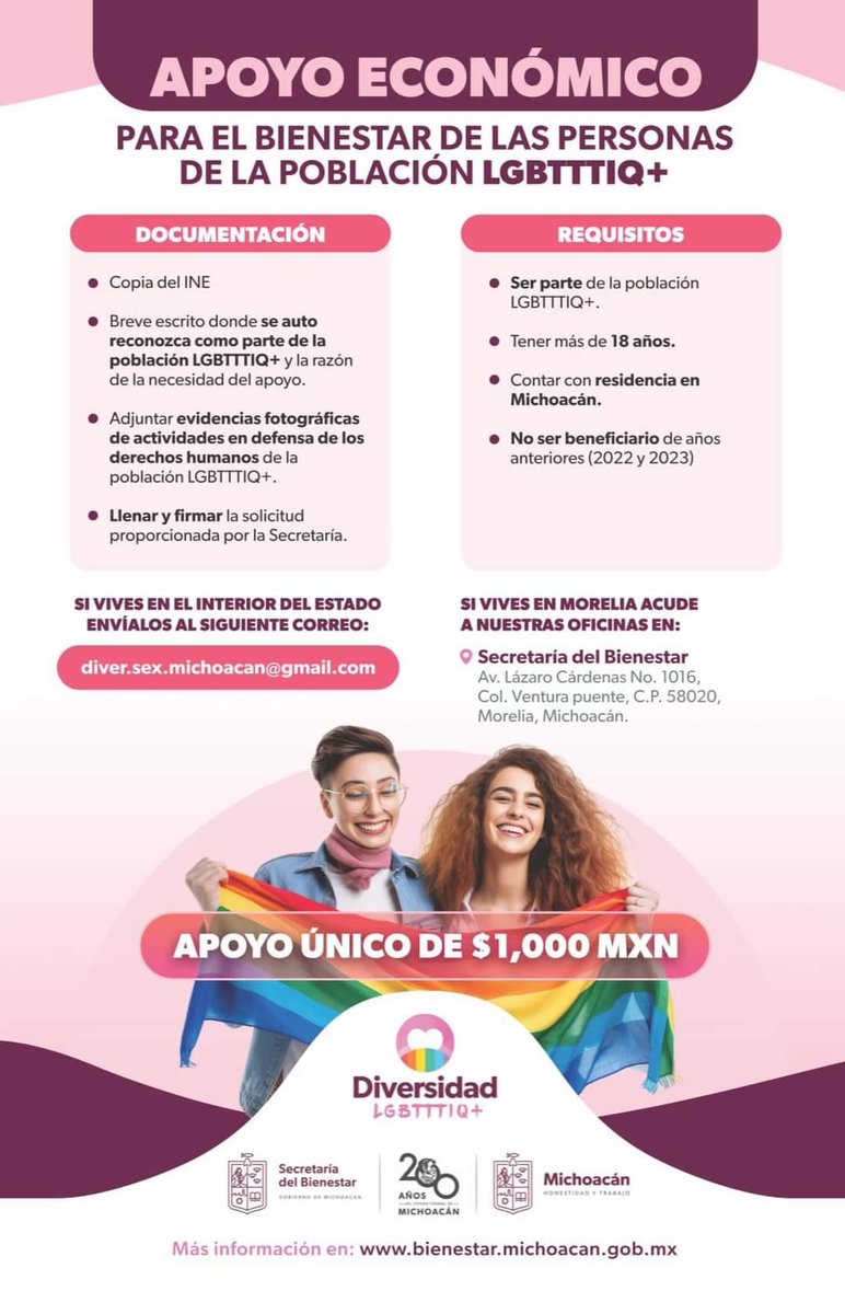 GDipe's tweet photo. @GobMichoacan 

Esta campaña qué? 
En qué sirven $1000 sin esfuerzos reales de inclusión? 

Inviertan el dinero en espacios, eventos, talleres, educación, etc… 

Ideas chafísimas de andar regalando dinero y creen que con eso se resuelve. https://t.co/cNVla7Upcf